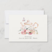Carte De Remerciements Moment du thé pour la fête de mariage  (Devant)