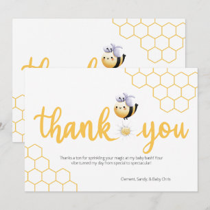 Carte De Remerciements Moments Bee-aux Bébé Bee