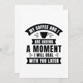 Carte De Remerciements Mon Café Et Moi Avons Un Moment (Devant / Derrière)