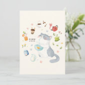 Carte De Remerciements Mon chat, infusion du jour (Debout devant)