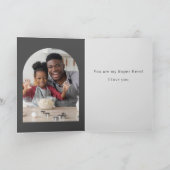 Carte De Remerciements Mon père, ma Fête des pères de super héros (Intérieur)