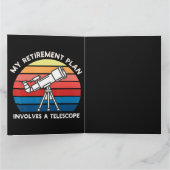 Carte De Remerciements Mon plan de retraite implique un télescope (Intérieur)