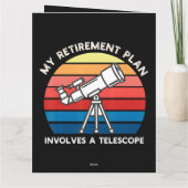 Carte De Remerciements Mon plan de retraite implique un télescope (Dos)