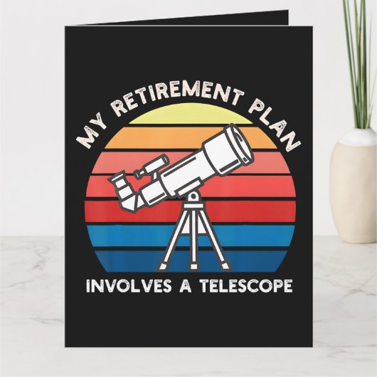 Carte De Remerciements Mon plan de retraite implique un télescope (Devant)