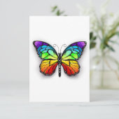Carte De Remerciements Monarque papillon arc-en-ciel (Debout devant)