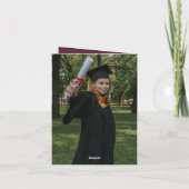 Carte De Remerciements Mondrian Simple Color Blocks Graduation Photo (Dos)
