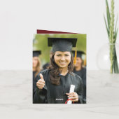 Carte De Remerciements Mondrian Simple Color Blocks Graduation Photo (Dos)