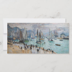 Carte De Remerciements Monet - Bateaux de pêche au départ du port, Le Hav