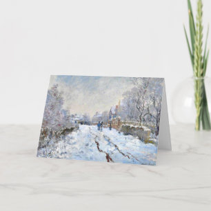 Carte De Remerciements Monet - Scène de neige à Argenteuil,