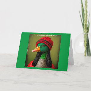 Carte De Remerciements Mongoose Volant Oie De Jamaïque Faisant Du Reggae
