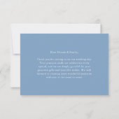 Carte De Remerciements Monogram Typography Dusty Blue Wedding (Dos)
