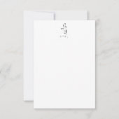 Carte De Remerciements Monogramme botanique simple Mariage boho minimal (Devant)