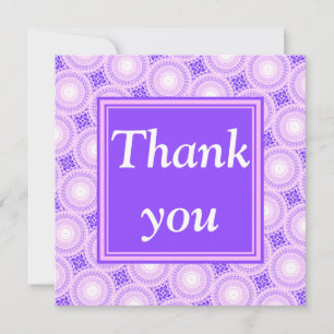 Carte De Remerciements Monogramme cercles violets motif