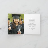 Carte De Remerciements Monogramme classique R Graduation Cap Photo modern (Intérieur)