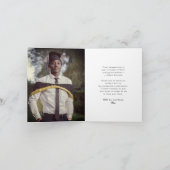 Carte De Remerciements Monogramme classique T Graduation Cap Photo modern (Intérieur)