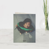 Carte De Remerciements Monogramme classique U Graduation Cap Photo modern (Dos)