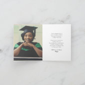 Carte De Remerciements Monogramme classique U Graduation Cap Photo modern (Intérieur)