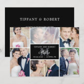 Carte De Remerciements Monogramme Collage de couleur modifiable juste car (Devant / Derrière)