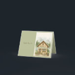 Carte De Remerciements Monogramme de montagne mariage Numéro de la table<br><div class="desc">Aquarelle rustique Montagne Monogramme mariage Numéro de la table de destination Ce numéro de table reflète le charme d'un mariage de montagne rustique, alliant la chaleur d'un chalet douillet à l'élégance des détails d'inspiration nature. Entouré de vues alpines, de pins et de sièges extérieurs, il crée une atmosphère romantique de...</div>