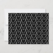 Carte De Remerciements Monogramme de nom de script Cœur noir moderne (Dos)