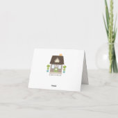 Carte de remerciements Monogramme de réchauffement (Dos)