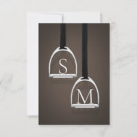 Monogramme Fer à rupe foncé Brown équestre