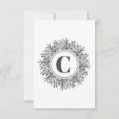 Carte De Remerciements Monogramme Flocon de Noël Christmas (Devant)