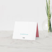 Carte De Remerciements Monogramme floral brillant (Dos)