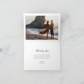 Carte De Remerciements monogramme floral vintage classique (Intérieur)