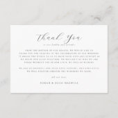 Carte De Remerciements Monogramme Initiales élégant Ampersand Photo Maria (Dos)