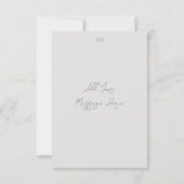 Carte de remerciements Monogramme Mariage de cygne (Dos)