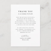 Carte De Remerciements Monogramme mariage | Photo de script élégant et mo (Dos)