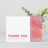 Carte de remerciements Monogramme moderne (Debout devant)