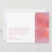 Carte de remerciements Monogramme moderne (Dos)