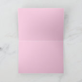 Carte De Remerciements Monogramme rose et vert preppy (Intérieur)