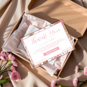 Carte De Remerciements Monogramme végétal de luxe