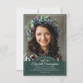 Carte De Remerciements Monogrammes commémoratifs Oiseaux Photo classique (Devant)