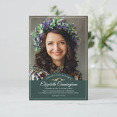 Carte De Remerciements Monogrammes commémoratifs Oiseaux Photo classique (Debout devant)