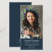 Carte De Remerciements Monographie funéraire Monographie classique modern (Devant / Derrière)