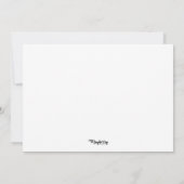 Carte de remerciements monographique personnalisé (Dos)