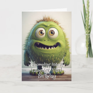 Carte De Remerciements Monster Mayhem...Carte Chortle Chomp Birthday