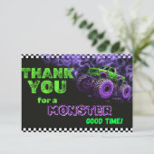 Carte de remerciements Monster Truck (Debout devant)