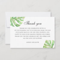 Monstera aquarelle. Mariage tropical verdoyant
