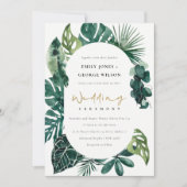 Carte De Remerciements Monstera tropicale Green Capsule Wedding Invitatio (Devant)