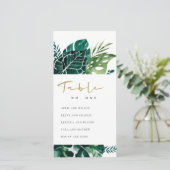 Carte De Remerciements Monstère tropicale Sièges feuillus Numéro du table (Debout devant)