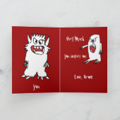 Carte de remerciements Monstres de dessin (Intérieur)