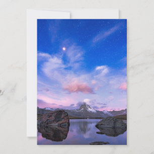 Carte De Remerciements Montagnes Matterhorn & Lake Stellisee