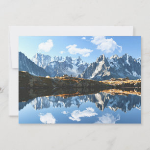 Carte De Remerciements Montagnes Mont Blanc Massif, France