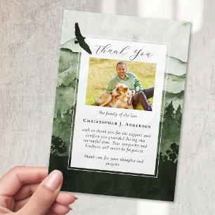 Carte De Remerciements Montagnes Nature Photo Sympathy Funeral Memorial