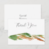 Carte De Remerciements Monts Abstraits minimalistes (Devant / Derrière)